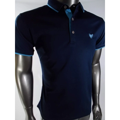 SUMAA Sport Fit Polo Shirt Navy Blue