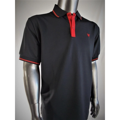 SUMAA Polo Black/ Red