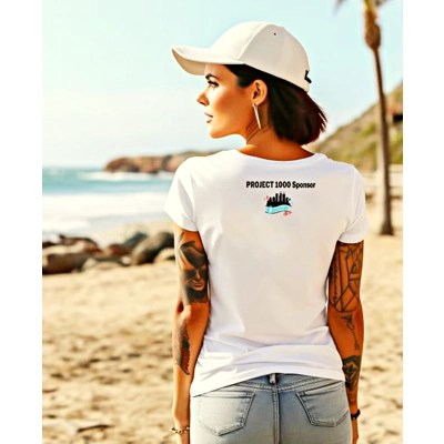 Chicago Bite Cotton Blend Women V Neck