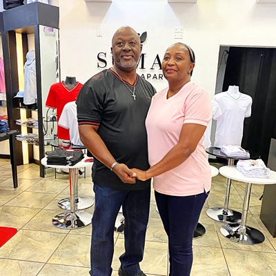 WOMEN’S SUMAA-GIRL V NECK PINK: White