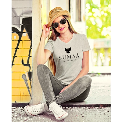 SUMAA Women Premium Cotton V Neck