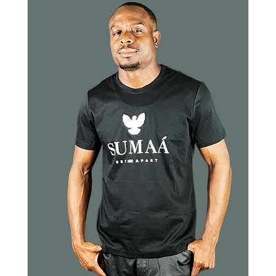 SUMAA Mercerized Black T Shirt