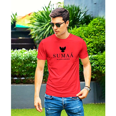 SUMAA Red Cotton Black-Owned T Shirt