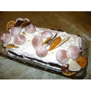 Buche de Noel/ Yule Log/Buturuga de Craciun cu ciuperci de..