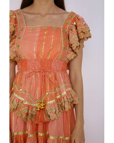 Goddess Akshara top orange