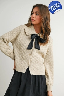 Bowquette cardigan