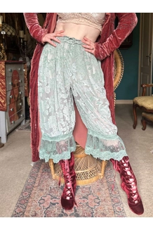 Duck egg velvet Devore bloom..