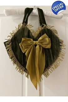 Handmade velvet heart bag
