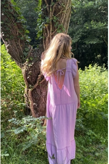 Pure cotton cheesecloth Lavender fields dress Pure cotton cheesecloth Lavender fields dress