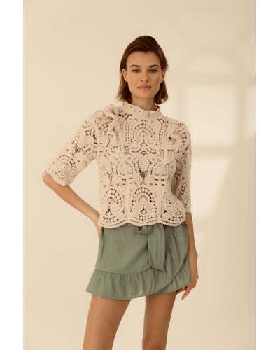 Victoria cotton crochet top