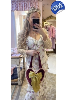 Handmade velvet heart bag