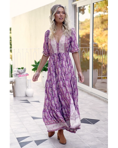 Mauve boho cheap dress