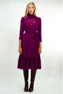Love dress purple crepe