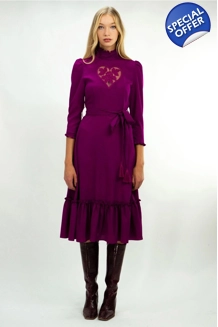 Love dress purple crepe
