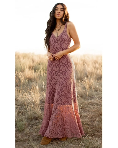 Rose pink hotsell lace dress