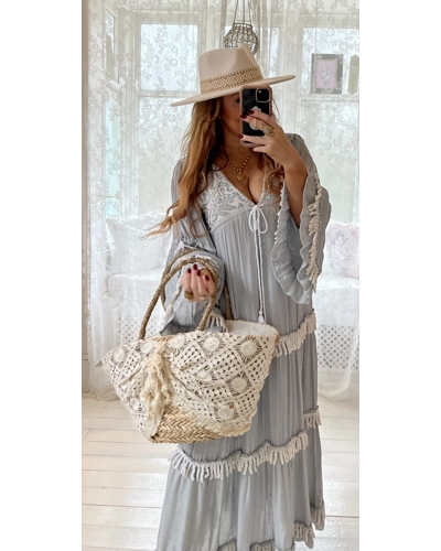 Bohemian beach basket