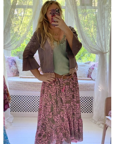 Patti pure silk maxi/midi skirt