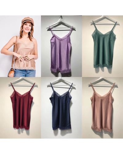 Satin and lace Chloe camisole