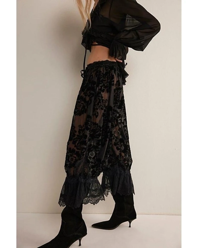 Black velvet Devore bloomers