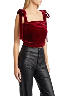 Blood Rose velvet top