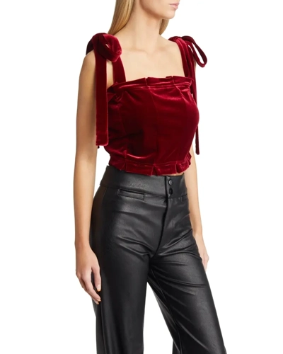 Blood Rose velvet top