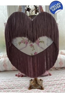 Fringe trim floral/bow Love ..