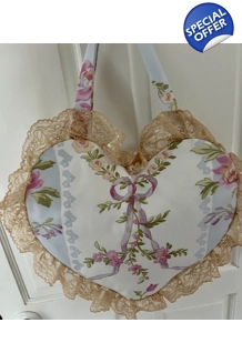 Handmade love heart bag with..