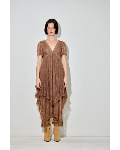 Haversham dress chocolate brown