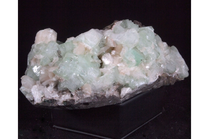 Green Apophyllite and Stilbite Cluster