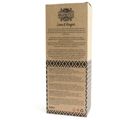 200ml Lime & Ginger Essential Oil Reed Diffuser