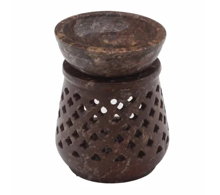 Small Soapstone Oil Burner 8cm - Classic