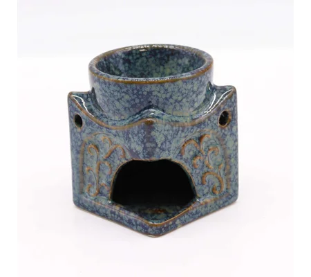 Square Buddha Burner - Dusty Blue