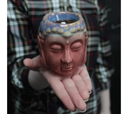 Buddha Oil Burner - Rose & Teal