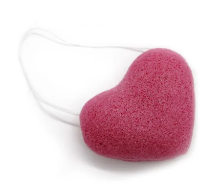 Konjac Heart Sponge - Rose