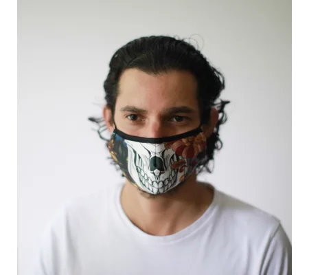 Reusable Fashion Face Mask - Colourful Calavera (Children)