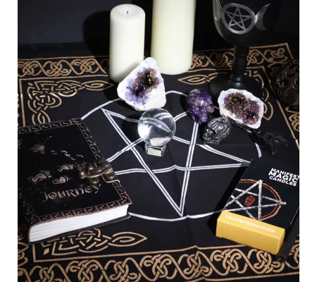 Esoteric Fringed Altar Cloth - Pentagon