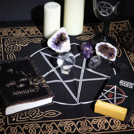 Esoteric Fringed Altar Cloth - Pentagon
