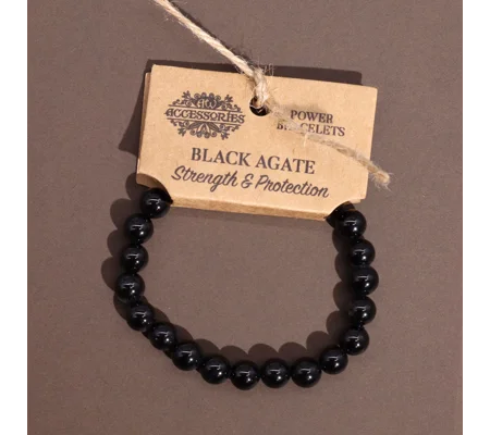 Power Bracelet - Black Agate