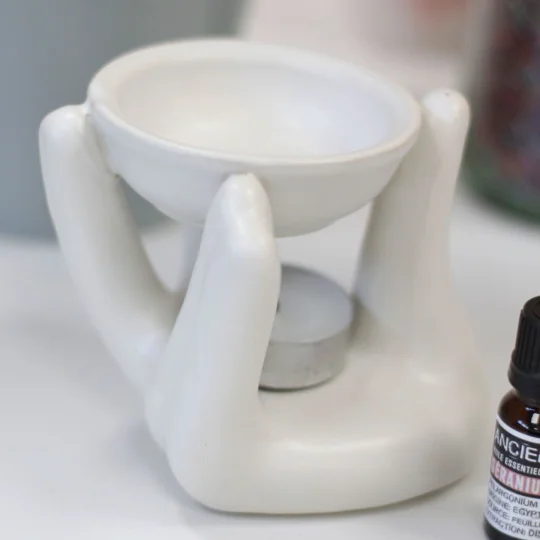 Helping Hand Oil Burner - White