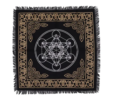 Esoteric Fringed Altar Cloth - Chakra Chart