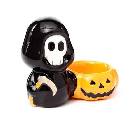 Ceramic Skull Boy Tea Light Candle Holder