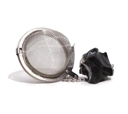 Raw Crystal Gemstone Tea Strainer - Black Obsidian