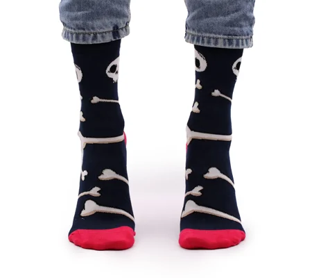 Hop Hare Bamboo Socks S/M - Skulls and Bones