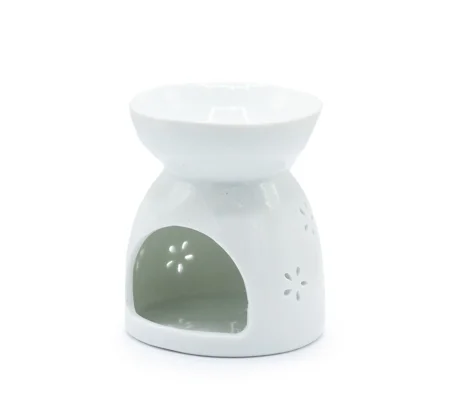 Oil Burner Buddha Cut Out- White