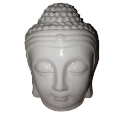 Buddah Head Oil Burner - White