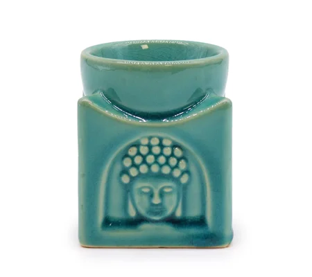 Square Buddha Burner - Soft Turquoise
