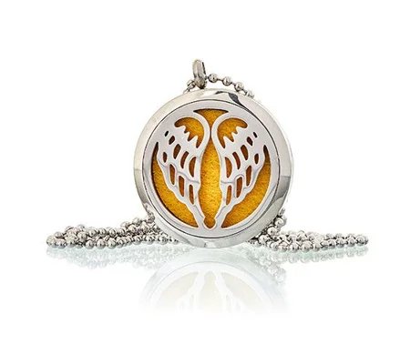 Aromatherapy Diffuser Necklace - Angel Wings 30mm