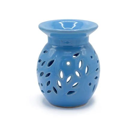 Floral Oil Burner - Blue