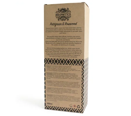 200ml Petitgrain & Rosewood Essential Oil Reed Diffuser