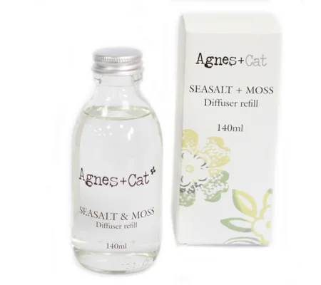 Agnes + Cat Reed Diffuser Refill - Seasalt and Moss 140ml